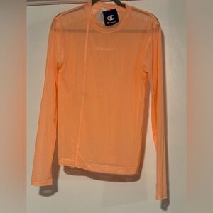 Champion washed melon Long Sleeve mesh Tee